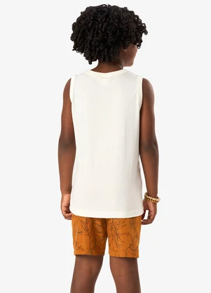 Rovi Kids - Conjunto Machão com Bermuda Infantil Bege - ROVI KIDS