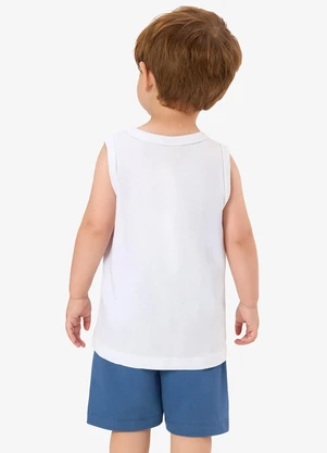 Rovi Kids - Conjunto Machão com Bermuda Infantil Branco - ROVI KIDS