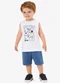 Rovi Kids - Conjunto Machão com Bermuda Infantil Branco - variação: Branco