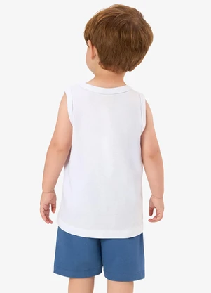 Rovi Kids - Conjunto Machão com Bermuda Infantil Branco - ROVI KIDS