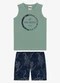 Rovi Kids - Conjunto Machão com Bermuda Infantil Bege - variação: Verde