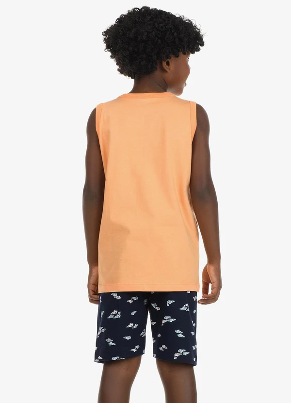 Rovi Kids - Conjunto Machão com Bermuda Masculino Laranja 2