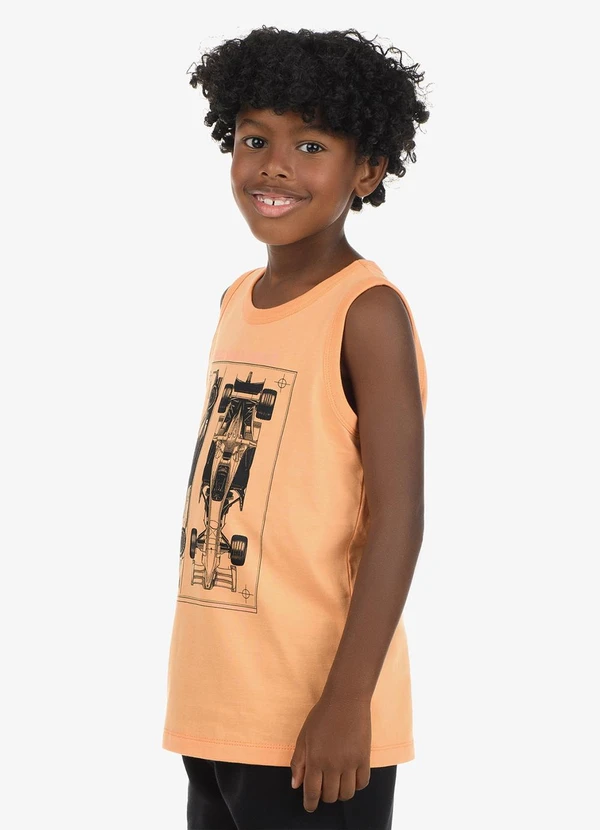 Rovi Kids - Conjunto Machão com Bermuda Masculino Laranja 4