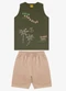 Rovi Kids - Conjunto Machão com Bermuda Masculino Preto - variação: Verde