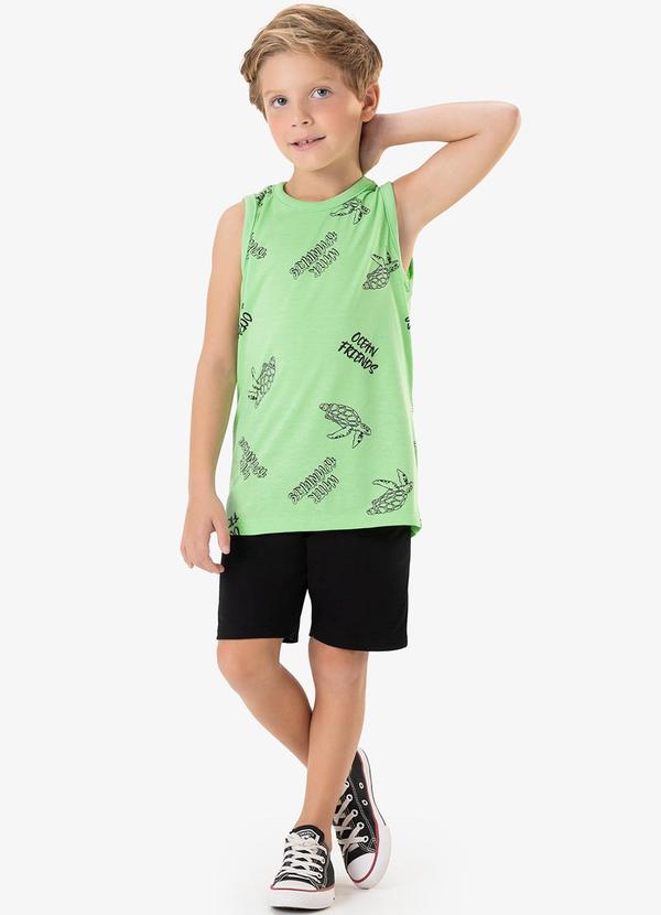 Rovi Kids - Conjunto Machao com Bermuda Verde