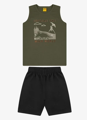 Rovi Kids - Conjunto Machao com Bermuda Verde - ROVI KIDS
