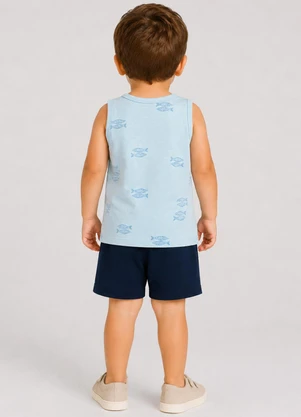 Select - Conjunto Machão e Bermuda Infantil Azul - SELECT
