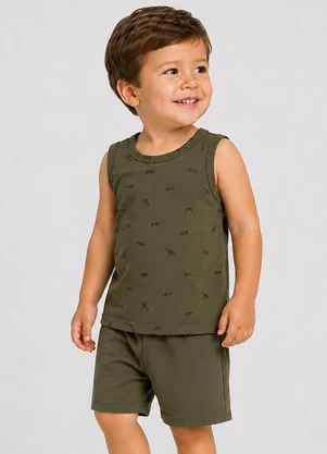 Select - Conjunto Machão e Bermuda Infantil Verde - SELECT