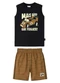 Malwee Kids - Conjunto Mais Rápido que Foguete Off White - variação: Preto