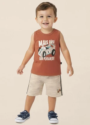 Malwee Kids - Conjunto Mais Rápido que Foguete Terracota - MALWEE KIDS