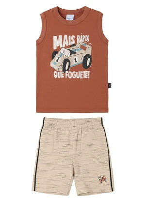 Malwee Kids - Conjunto Mais Rápido que Foguete Terracota - MALWEE KIDS