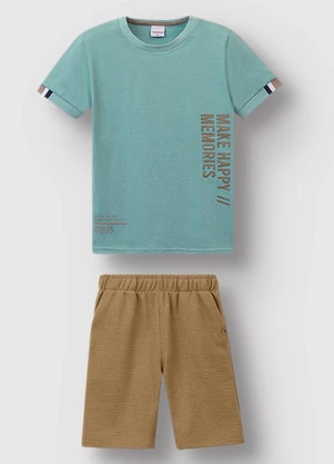Carinhoso - Conjunto Make Happy Memories Azul Turquesa - CARINHOSO