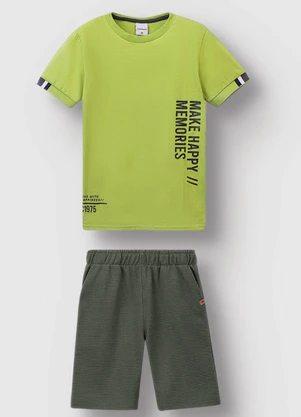 Carinhoso - Conjunto Make Happy Memories Verde - CARINHOSO