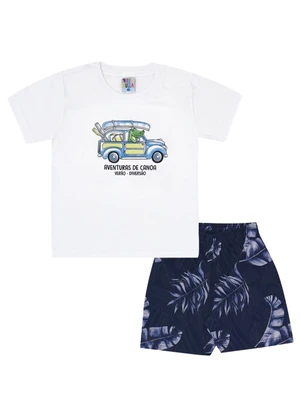 Pulla Bulla - Conjunto Malha Branco - PULLA BULLA