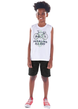 Pulla Bulla - Conjunto Malha Branco - PULLA BULLA