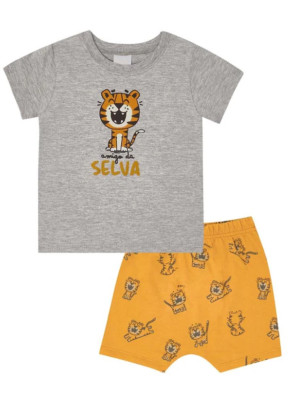 Pulla Bulla - Conjunto Malha Cinza