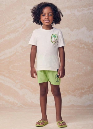 Youccie - Conjunto Manga Curta Good Vibes Verde - YOUCCIE