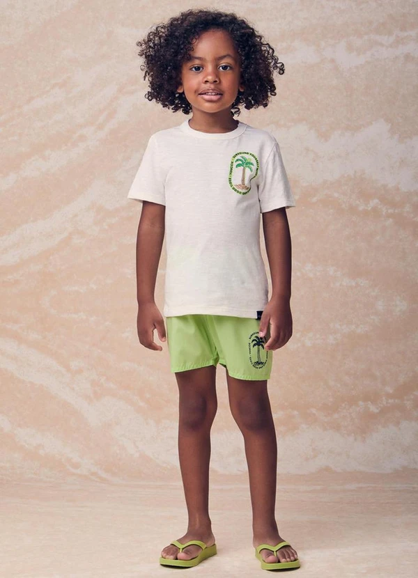 Youccie - Conjunto Manga Curta Good Vibes Verde