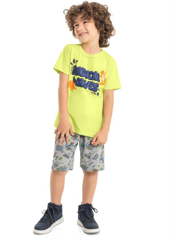 Bee Loop - Conjunto Manga Curta Infantil Verde