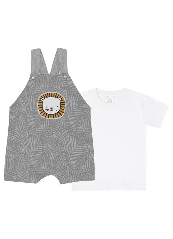 Pulla Bulla - Conjunto Manga Curta Menino Cinza