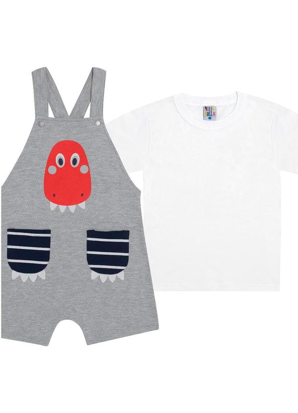 Pulla Bulla - Conjunto Manga Curta Menino Cinza