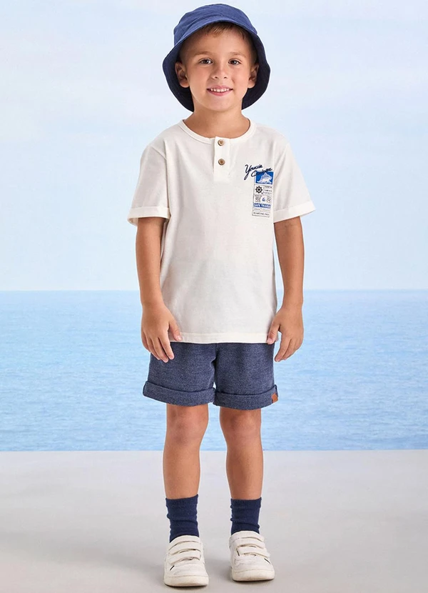 Youccie - Conjunto Marinho com Estampa Pérola