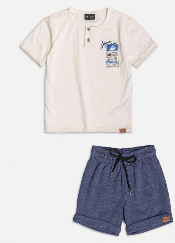 Youccie - Conjunto Marinho com Estampa Pérola 3