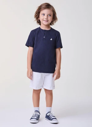 Bimbi - Conjunto Marinho com Off White Marinho - BIMBI