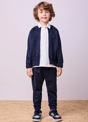 Youccie - Conjunto Marinho de Suede Marinho - YOUCCIE