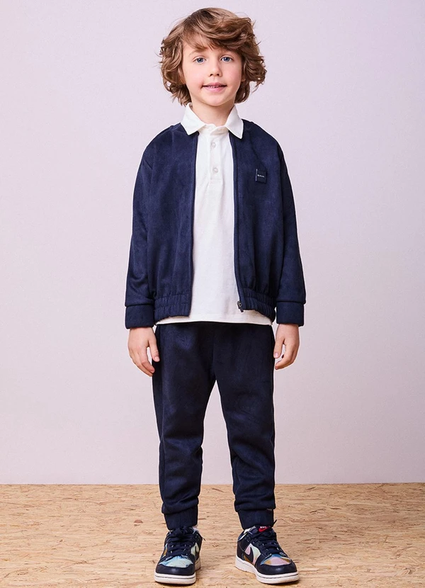 Youccie - Conjunto Marinho de Suede Marinho