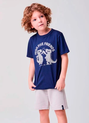 Bimbi - Conjunto Marinho e Bege Dino Friends Marinho - BIMBI