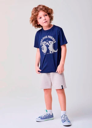 Bimbi - Conjunto Marinho e Bege Dino Friends Marinho - BIMBI