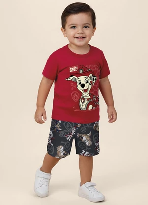 Malwee Kids - Conjunto Marshall Patrulha Canina® Vermelho - MALWEE KIDS