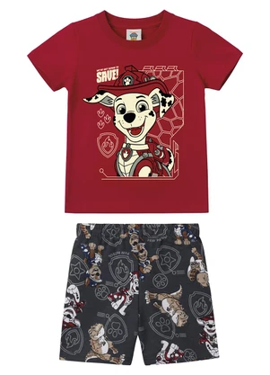 Malwee Kids - Conjunto Marshall Patrulha Canina® Vermelho - MALWEE KIDS