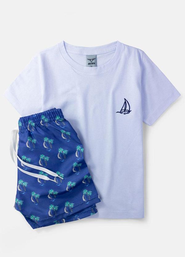 Keki Boys - Conjunto Masculino Barco a Vela Branco 2