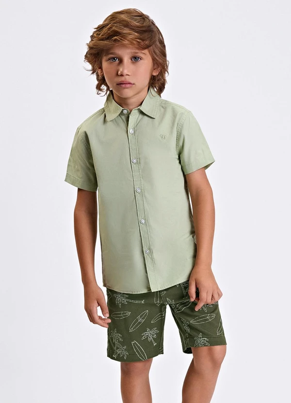 Trick Nick - Conjunto Masculino Blusa Polo e Bermuda Verde