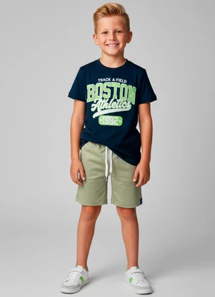 Keki Boys - Conjunto Masculino Boston Athletics Azul - KEKI BOYS