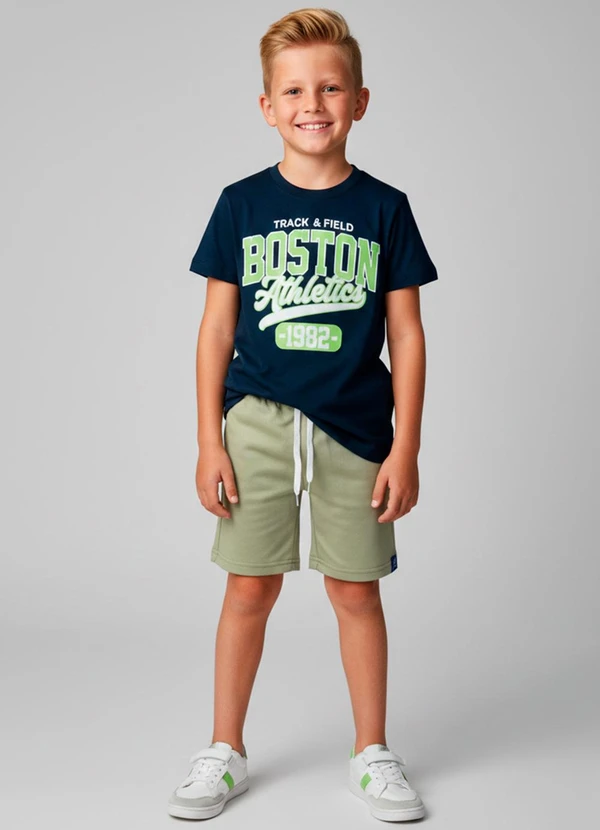 Keki Boys - Conjunto Masculino Boston Athletics Azul