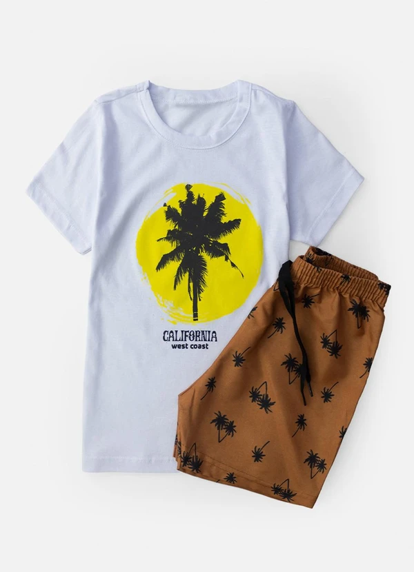 Keki Boys - Conjunto Masculino California Branco 3