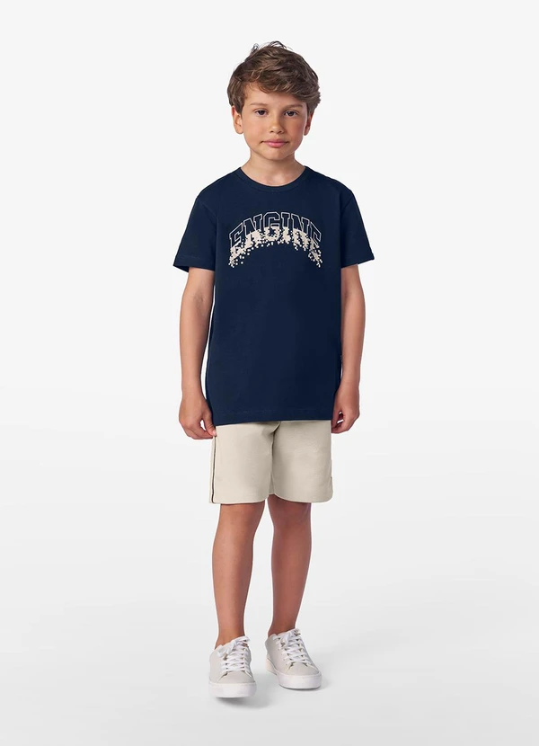 Trick Nick - Conjunto Masculino Camiseta com Bermuda Azul