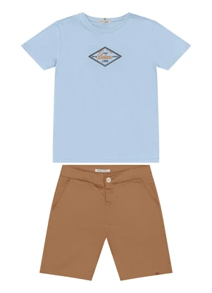 Trick Nick - Conjunto Masculino Camiseta com Bermuda Azul - TRICK NICK