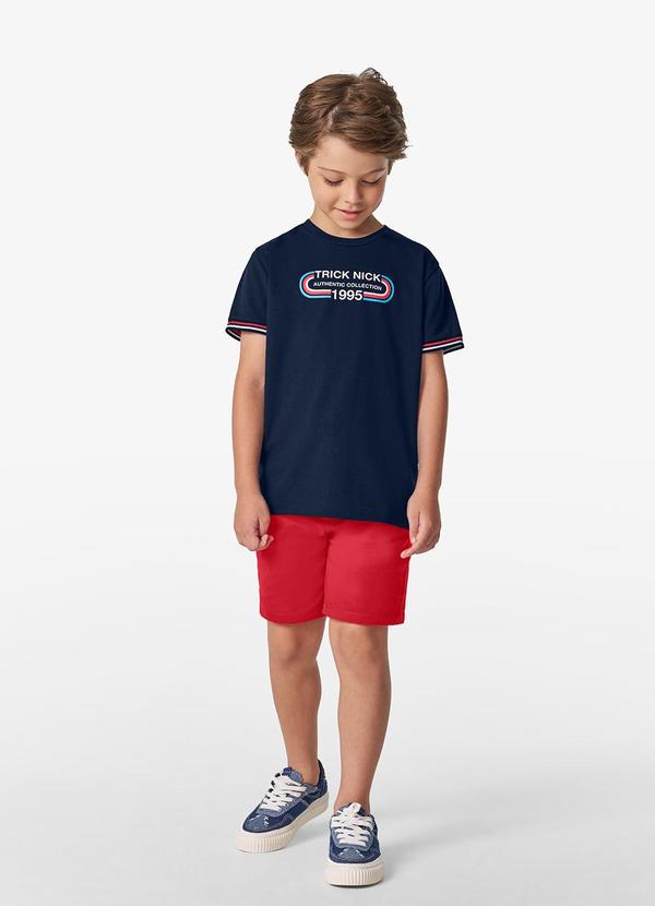 Trick Nick - Conjunto Masculino Camiseta com Bermuda Azul
