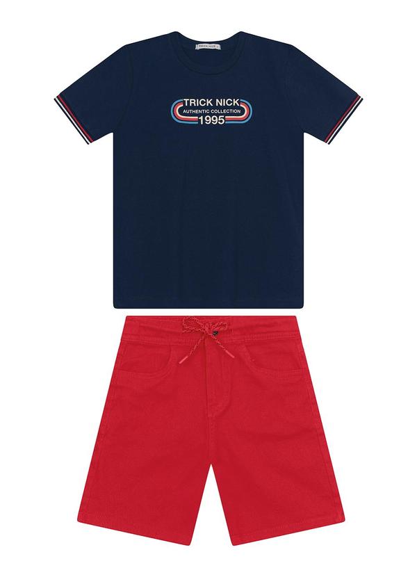 Trick Nick - Conjunto Masculino Camiseta com Bermuda Azul 2