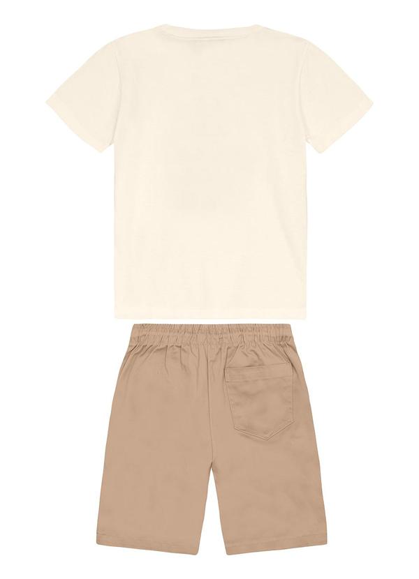 Trick Nick - Conjunto Masculino Camiseta com Bermuda Bege 3