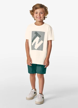 Trick Nick - Conjunto Masculino Camiseta com Bermuda Branco - TRICK NICK