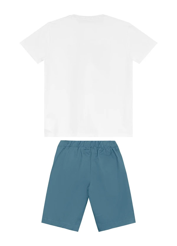 Trick Nick - Conjunto Masculino Camiseta com Bermuda Branco 3