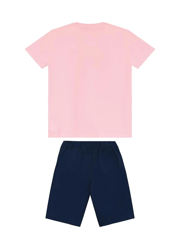 Trick Nick - Conjunto Masculino Camiseta com Bermuda Rosa 2
