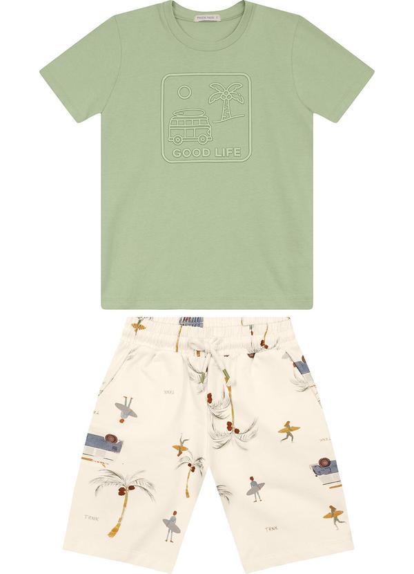 Trick Nick - Conjunto Masculino Camiseta com Bermuda Verde