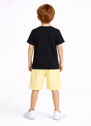 Select - Conjunto Masculino Camiseta e Bermuda Amarelo - SELECT