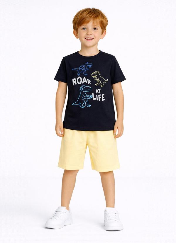 Select - Conjunto Masculino Camiseta e Bermuda Amarelo